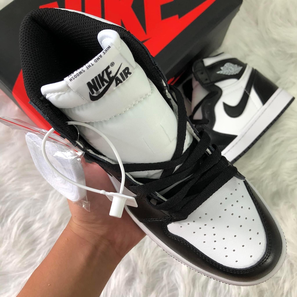 Giày Sneaker Jordan Cổ Cao Nam Nữ, Giày Sneaker JD 1 High Panda Đen Trắng x OG. SC chất lượng cao