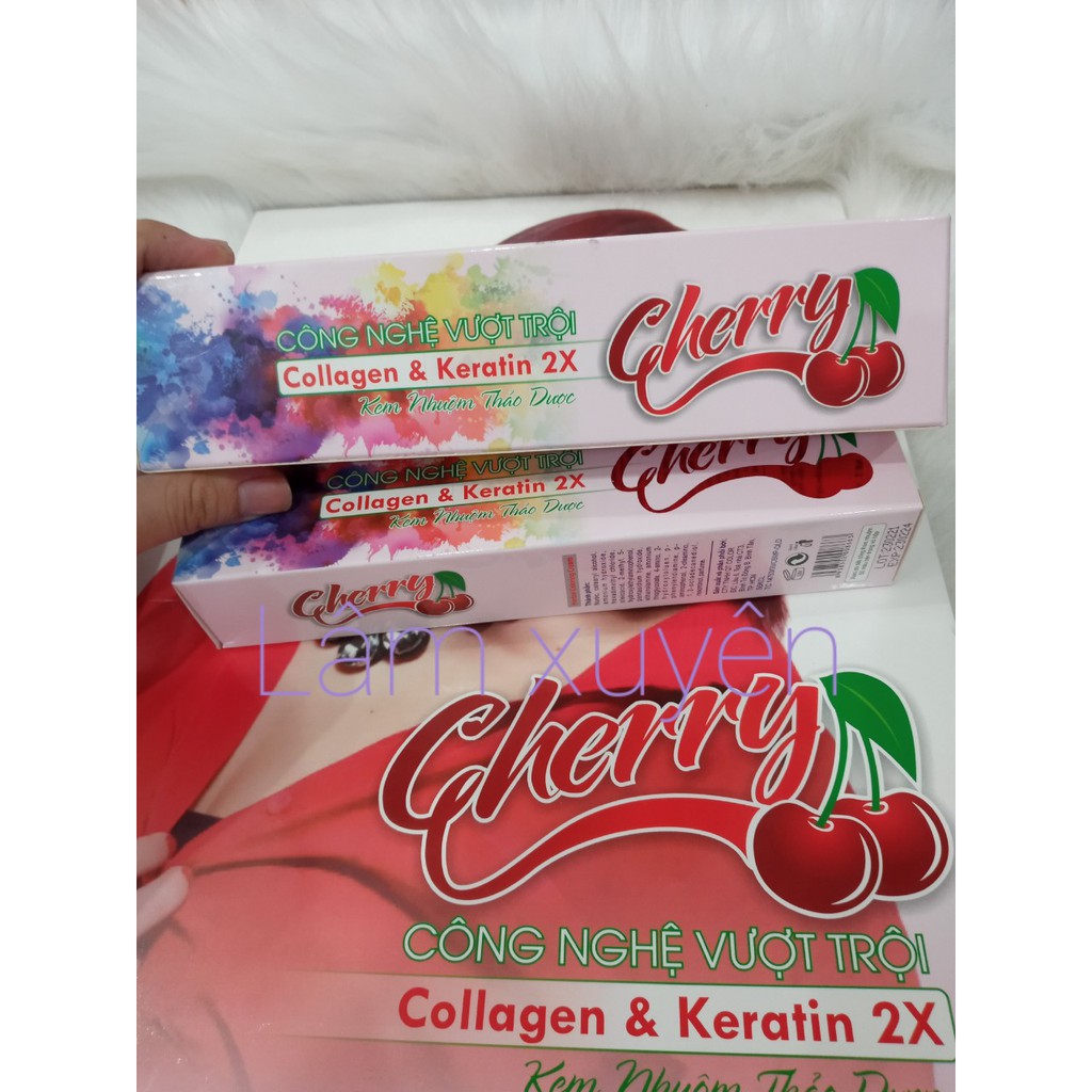 Nhuộm thảo dược CHERRY Collagen &amp; Kerarin (100ml) FREESHIP  đẹp bền màu chuẩn xinh giá rẻ cho salon nữ bóng mềm ít hôi