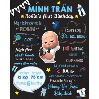 Chibi sinh nhật bảng thành tích,bảng 12 tháng cho bé