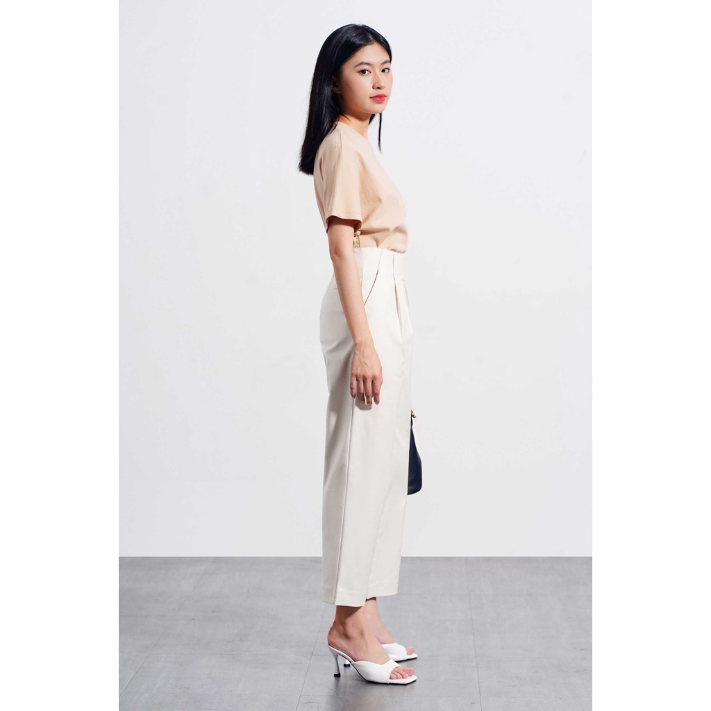 Quần Kaki xếp ly hộp. Cotton/spandex - Routine 10F20PCAW005