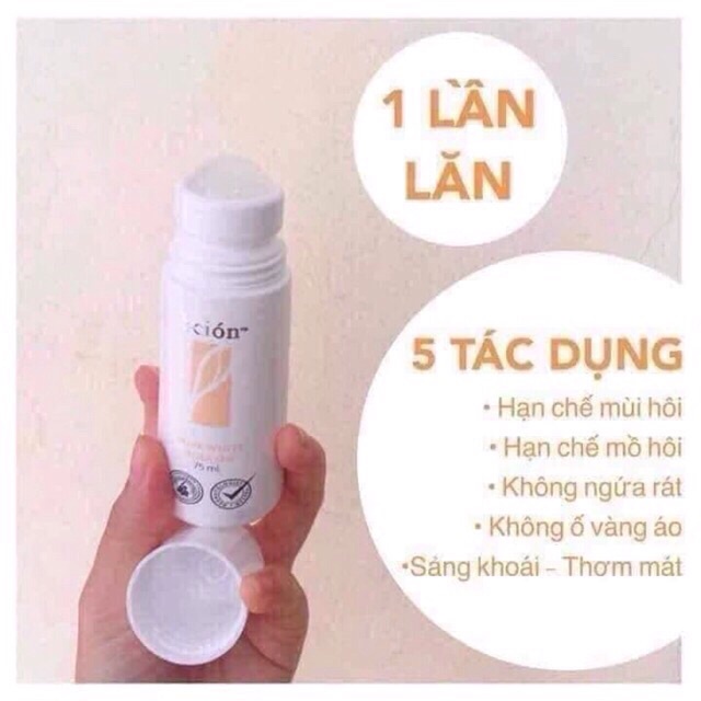 [3 Tặng 1] Lăn khử mùi Scion Nuskin 75ml khử mùi cơ thể, hôi nách hôi chân, dưỡng trắng, giảm thâm nách - Kazila