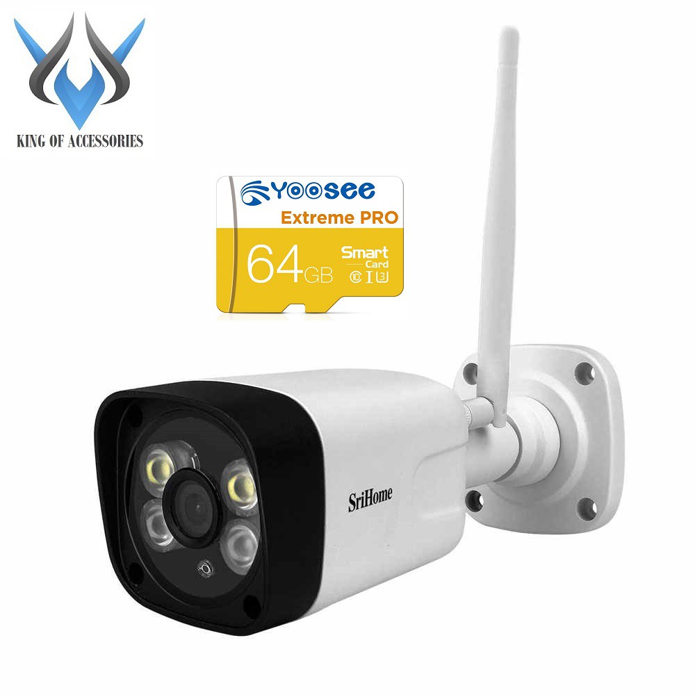 Camera IP Wifi ngoài trời SriHome SH035 3.0MP FullHD+ 1536P, 1 Anten, chống nước IP66 (Trắng) - 4 phân loại tùy chọn