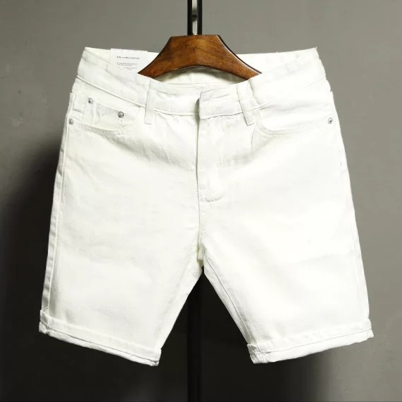 Quần short jean nam trắng đen quần ngố jean quần ngắn nam | BigBuy360 - bigbuy360.vn