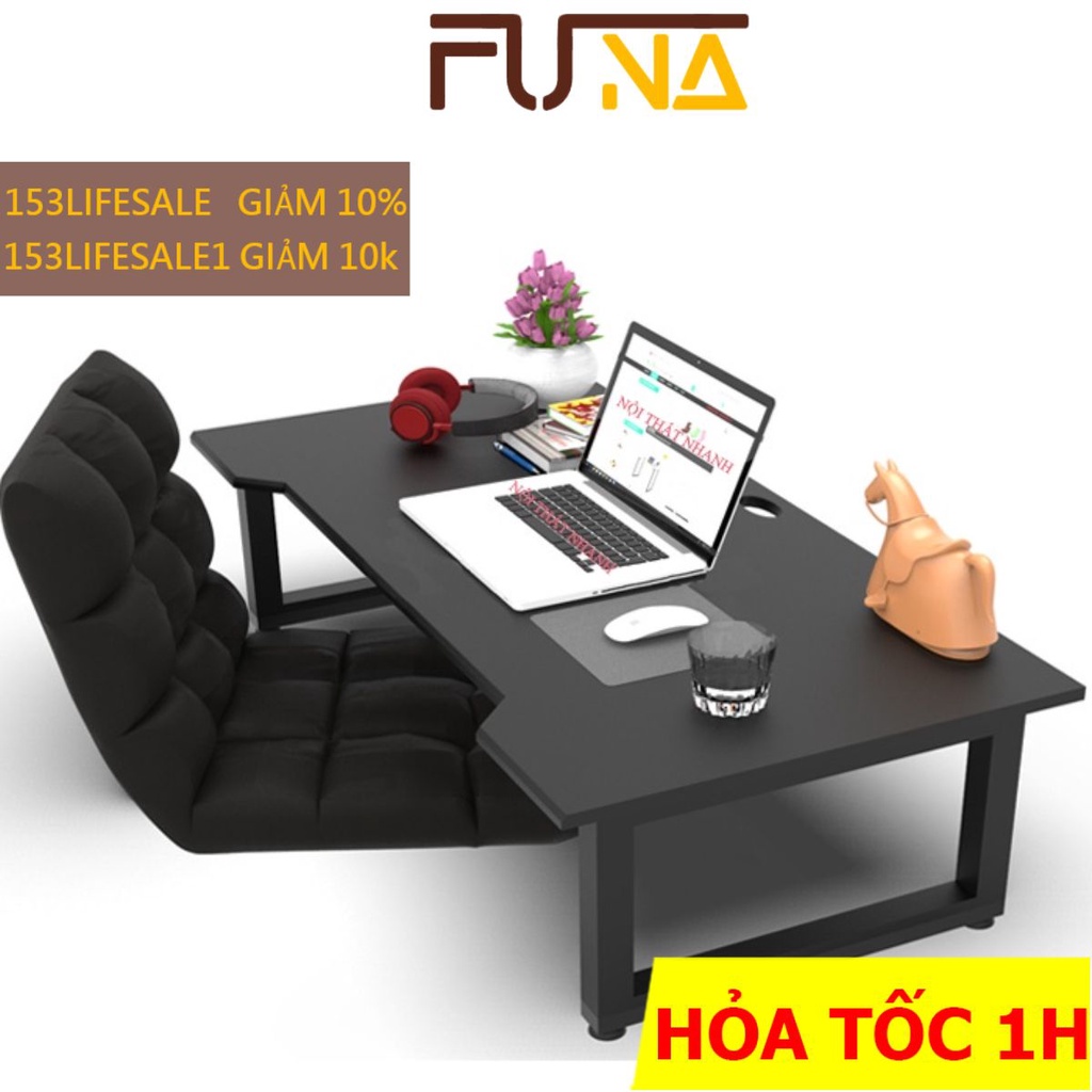 Bàn gấp ngồi bệt kiểu dáng GAMING được phủ sơn tĩnh điện, thiết kế hiện đại, chân sắt loại to nhất 40x40mm rất chắc chắn