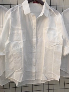 Áo sơ cotton nữ From rộng SM37