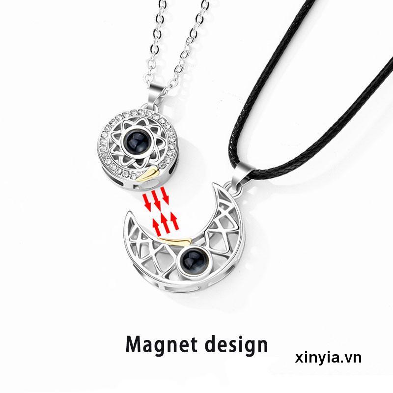 Vòng cổ mặt trăng và mặt trời thời trang cho cặp đôi