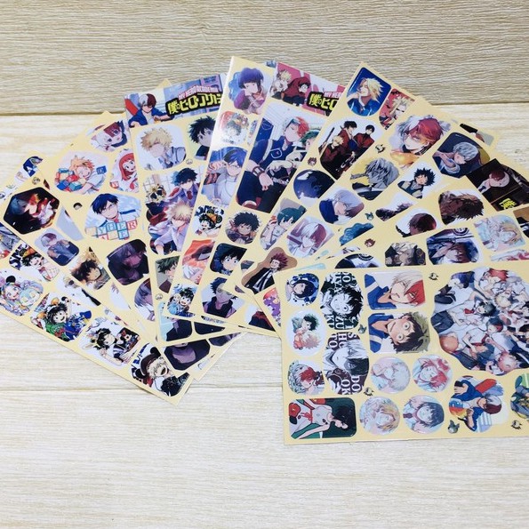 (6k) Ảnh dán lẻ tấm sticker Boku No Hero Academia Học viện anh hùng