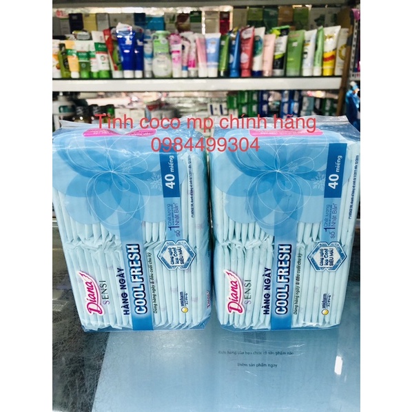 combo 2 Băng Vệ Sinh Diana Cool Fresh Hàng Ngày 40 Miếng