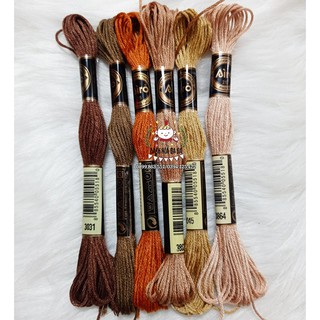 [FREE SHIP ĐƠN 50K] Set chỉ thêu Airo Cherish tông Mùa Thu - Nâu / Xám Nguyên liệu thêu tay Embodery / Na na Handmade