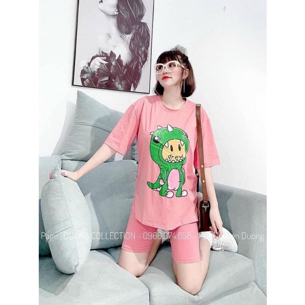 Đồ bộ nữ đồ bộ mặc nhà thun cotton dày mịn co giãn
