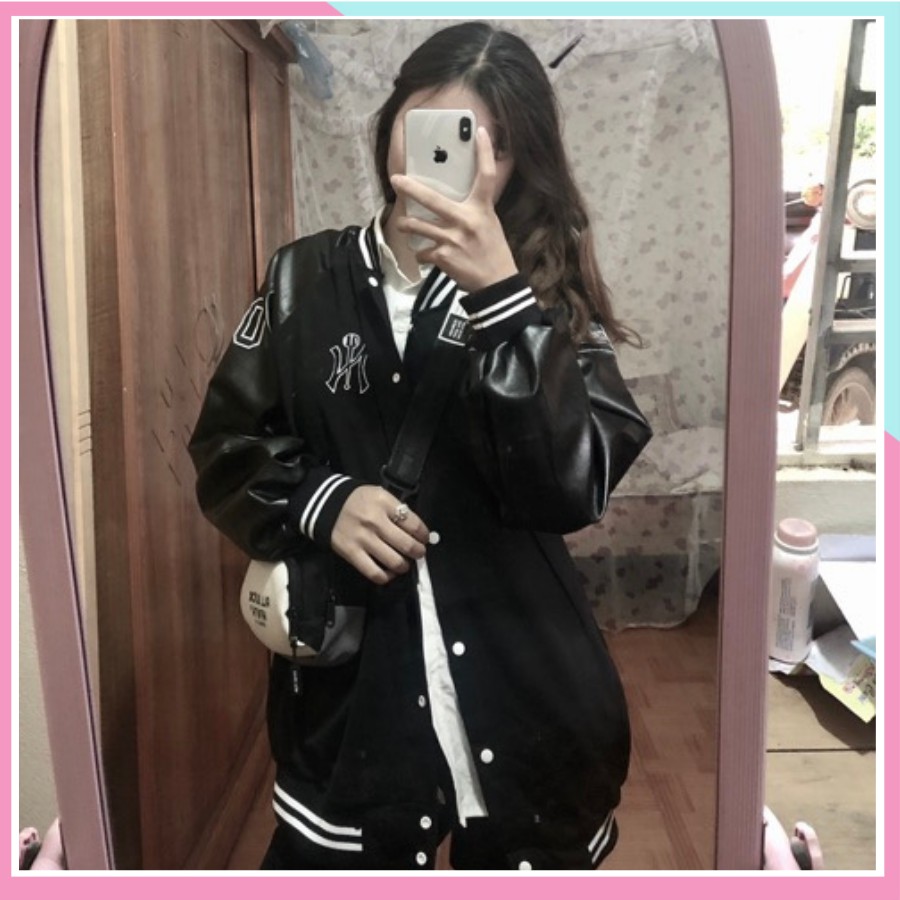 Áo bomber TRANG ANH tay da bóng chày 03 phong cách Ulzzang thể thao TAK98 | BigBuy360 - bigbuy360.vn