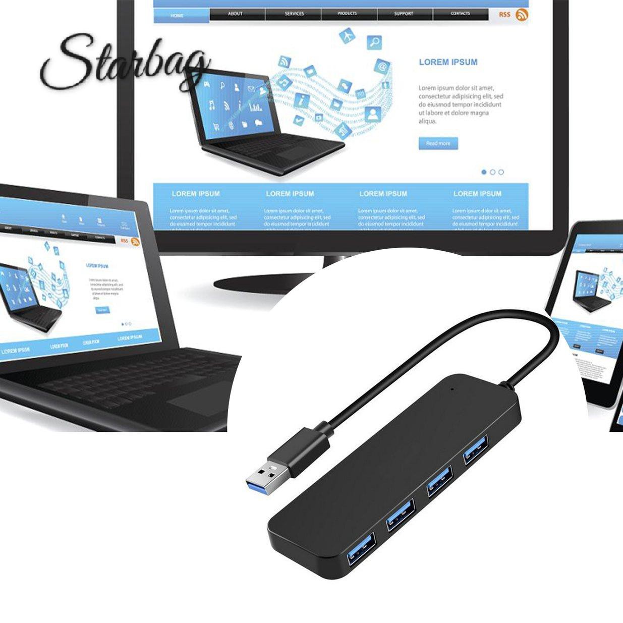 Bộ Chia 4 Cổng Usb 3.0 Hub Usb 3.0 Siêu Mỏng Cho Macbook Mac Pro Pc