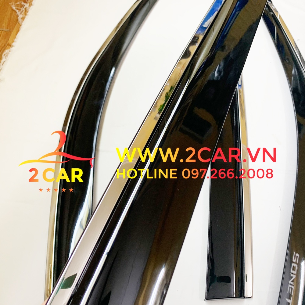 Vè che mưa xe KIA SONET 2021- 2022 chỉ INOX cao cấp