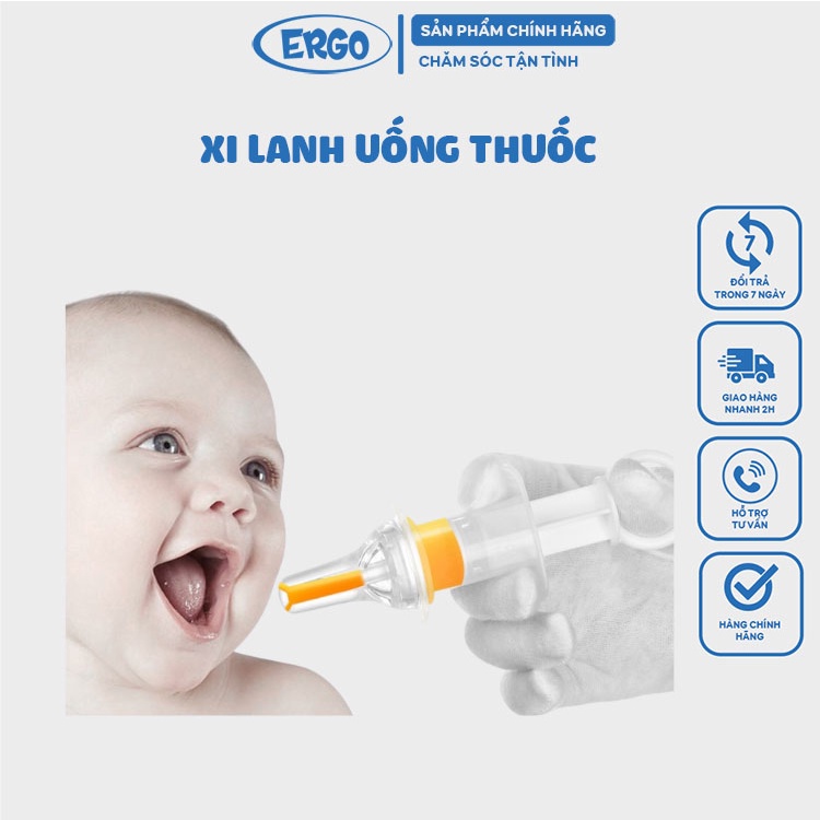 Xi lanh uống thuốc hỗ trợ cho bé sơ sinh sử dụng sữa hoặc thuốc kèm thiết kế chống sặc
