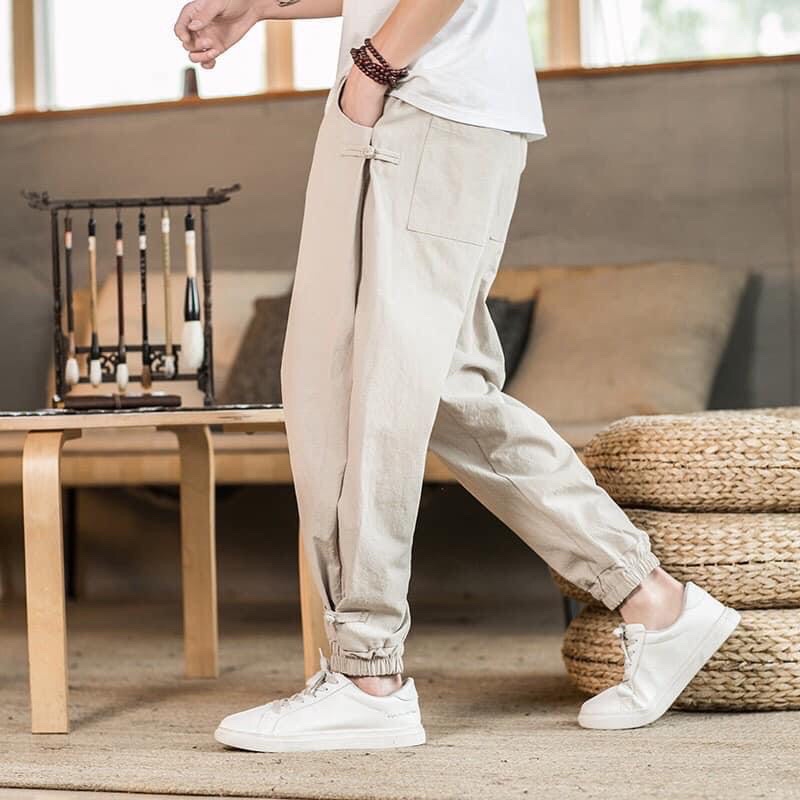 Quần Jogger nam Thiết kế chuẩn phom bo gấu.