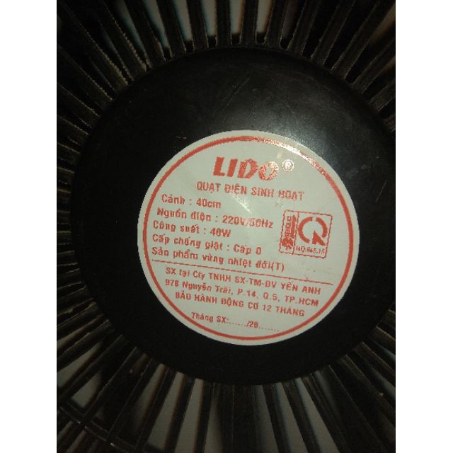 QUẠT HỘP TẢN GIÓ LIDO FAN MODEL: BF- 400 SIZE LỚN NHẤT(BẢO HÀNH 12 THÁNG) | BigBuy360 - bigbuy360.vn