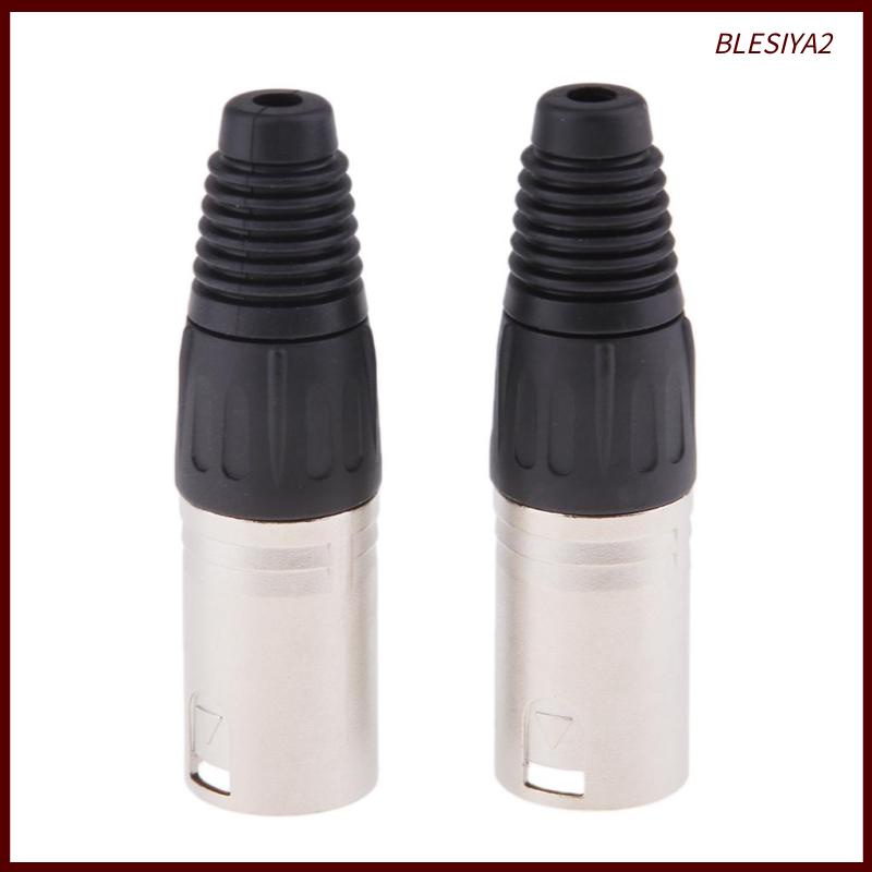 Set 2 Đầu Nối Âm Thanh Micro 4Pin / 4P XLR Bằng Kim Loại Tiện Dụng