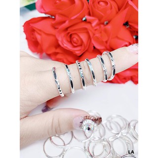 Nhẫn bạc lông voi, nhẫn lông đuôi voi nhân tạo may mắn cho cặp đôi