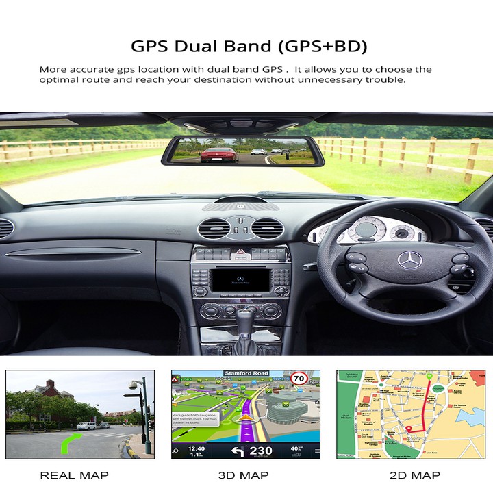 Camera hành trình cao cấp nhãn hiệu Whexune V9 Plus tích hợp 4 camera, Android Wifi GPS, màn hình cảm ứng 10 inch | BigBuy360 - bigbuy360.vn