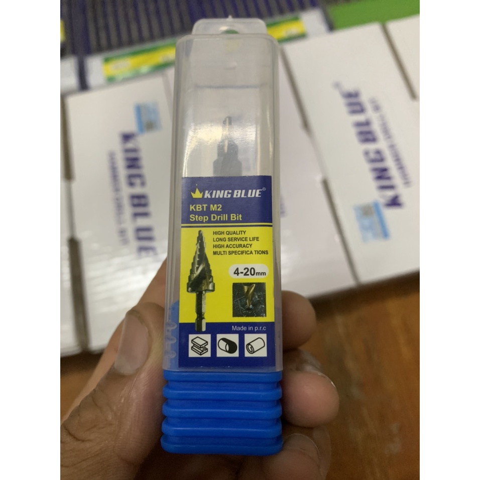 Mũi khoan tháp , mũi khoan bước King Blue 4ly-12ly 4ly-20ly 4ly-32ly