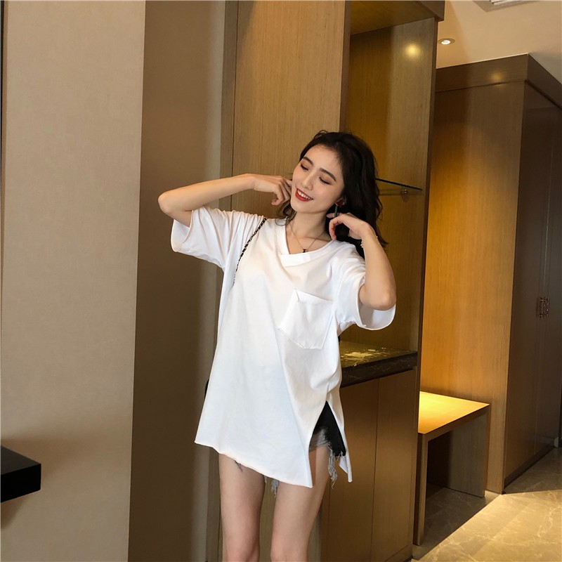 Ao thun nu tay lo dang dai xe ta thoi trang cao cap