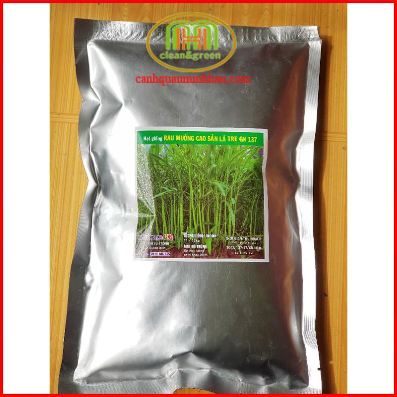 Hạt giống rau muống lá tre 1kg cao sản tỉ lệ nảy mầm 99%