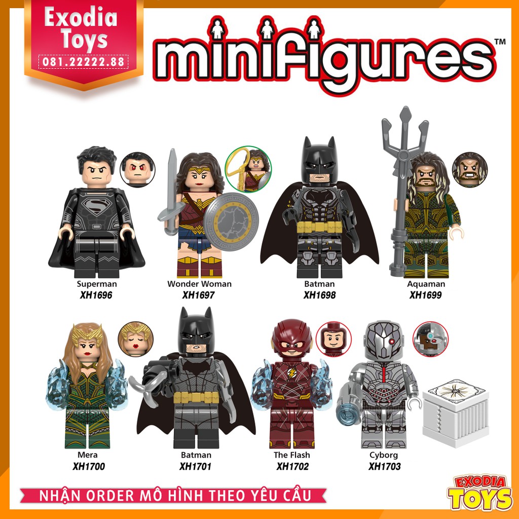 Xếp hình Minifigure siêu anh hùng Liên Minh Công Lý : Justice League Snyder Cut - Đồ Chơi Lắp Ghép Sáng Tạo - X0312