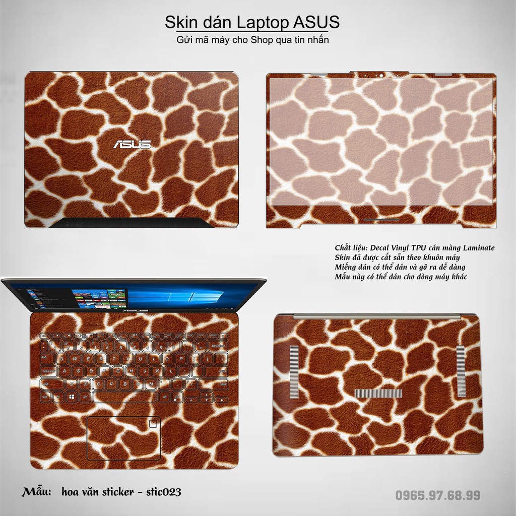 Skin dán Laptop Asus in hình Hoa văn sticker _nhiều mẫu 4 (inbox mã máy cho Shop)