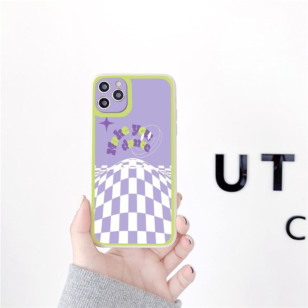 Ốp iphone - Ốp lưng iphone cạnh vuông viền camera make you dance dành cho ip 6 đến 14promax - ng040