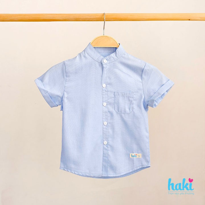 Áo sơ mi bé trai cổ tàu HAKI