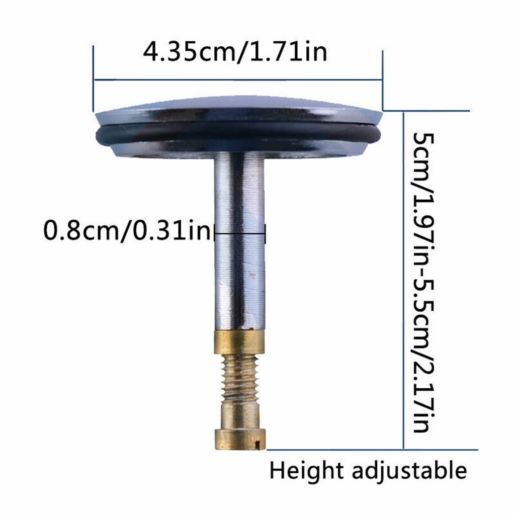 Nút chặn lỗ thoát nước bồn tắm 43mm thay thế đa năng tiện dụng
