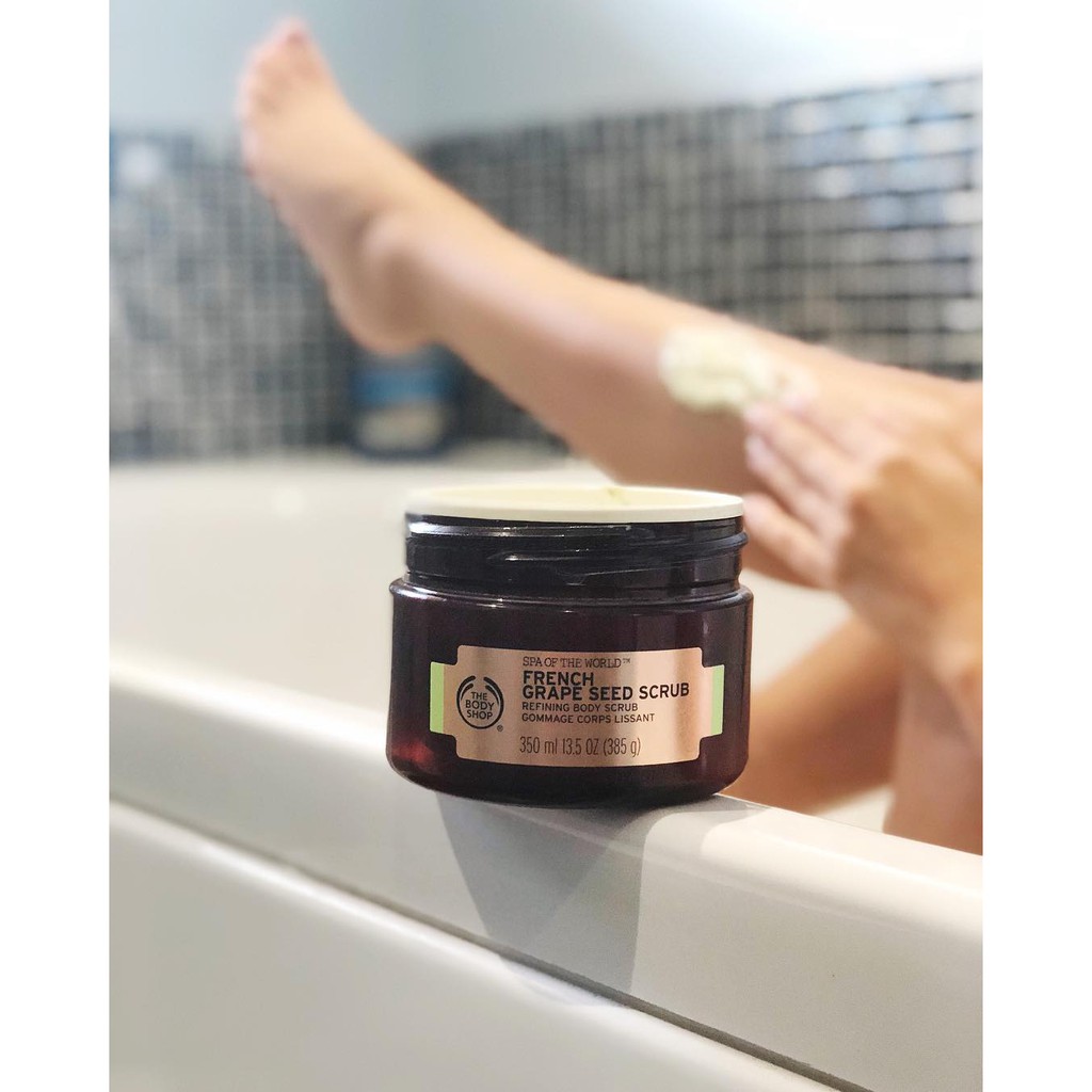 Tẩy da chết The Body Shop Spa of the World™ French Grape Seed Scrub African Ximenia Body Scrub