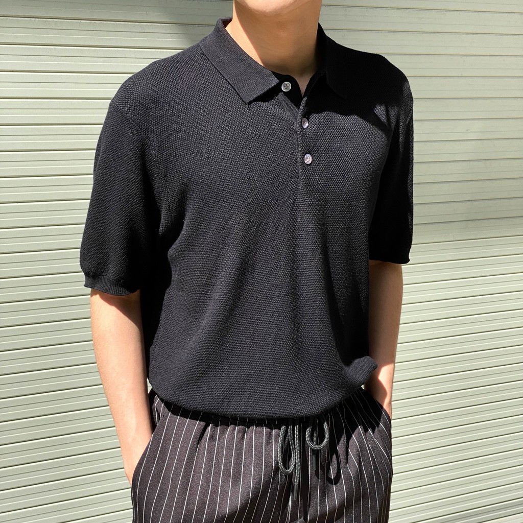 Áo Polo Nam Vải Dệt Kim Đan Vân Hạt Sọc Nhiều Màu , Thun Cổ Bẻ Co Giãn - Thoáng Khí Kiểu Hàn Divide 79 PLM633 | BigBuy360 - bigbuy360.vn