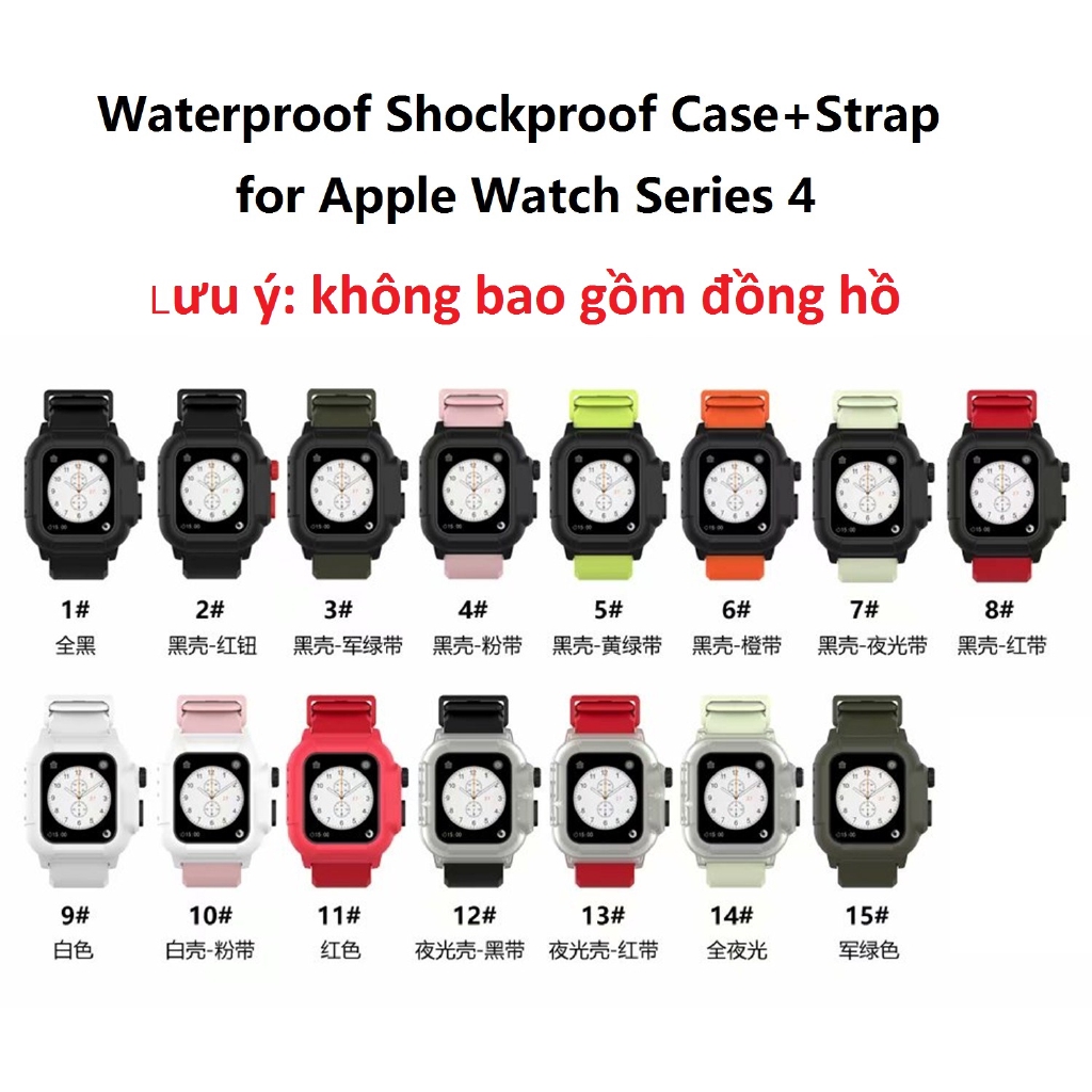 【Apple Watch Strap】Ốp chống sốc chống nước cho đồng hồ thông minh Apple Watch Series 4/5/6/se 40mm 44mm