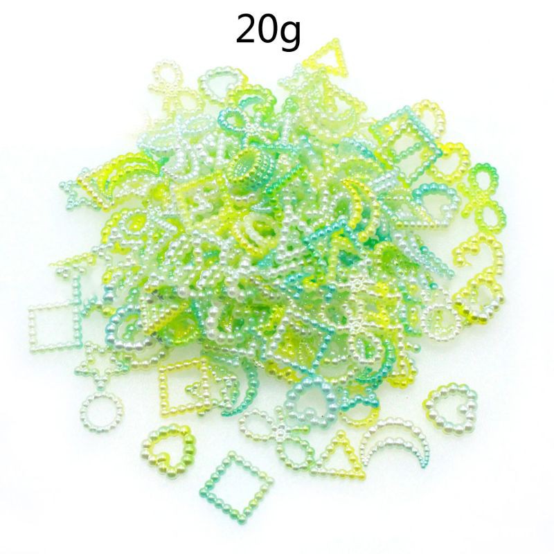 Set 20g phụ kiện đính nhiều họa tiết hỗn hợp bằng ABS resin làm phụ kiện trang sức