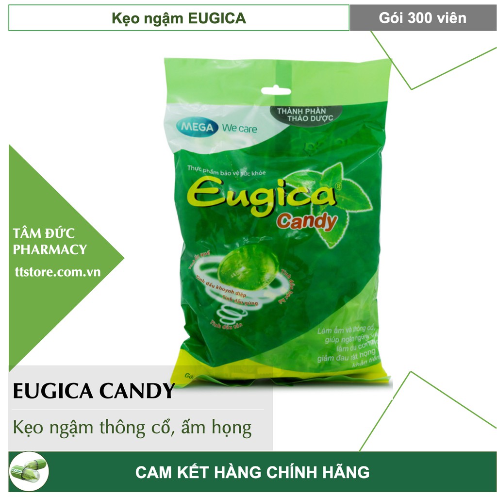 Kẹo ngậm thảo dược EUGICA CANDY [Gói 300 viên] - thương hiệu từ Thái Lan