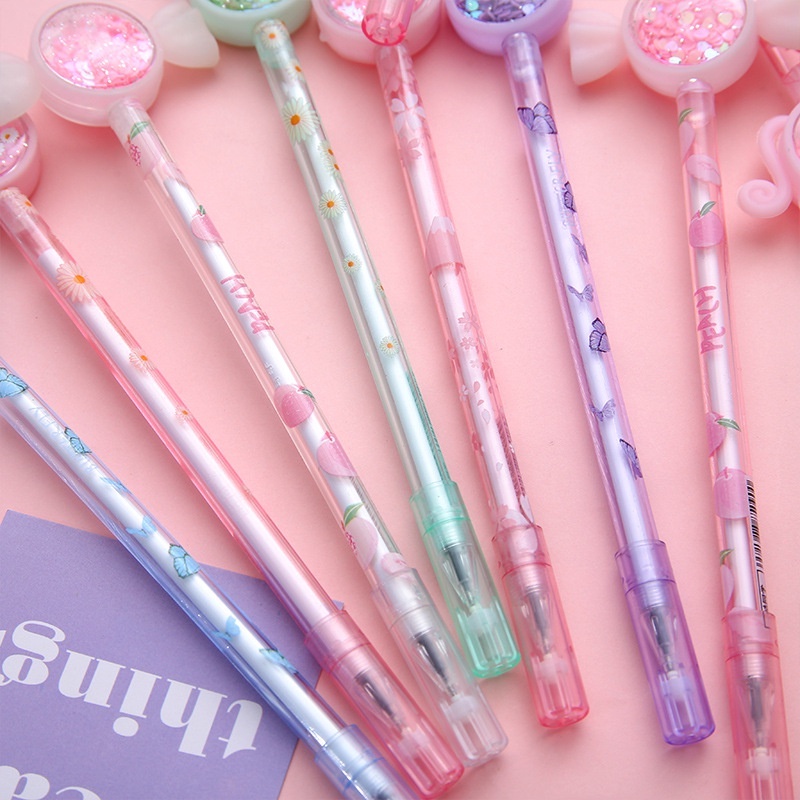 Bút Gel mực đen ngòi 0.38mm chống muỗi họa tiết hoạt hình đáng yêu