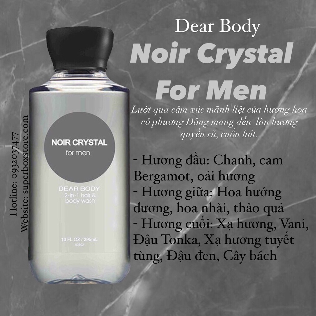 Gel Tắm Nước Hoa - Dear Body 295ml - Dành Cho Nam