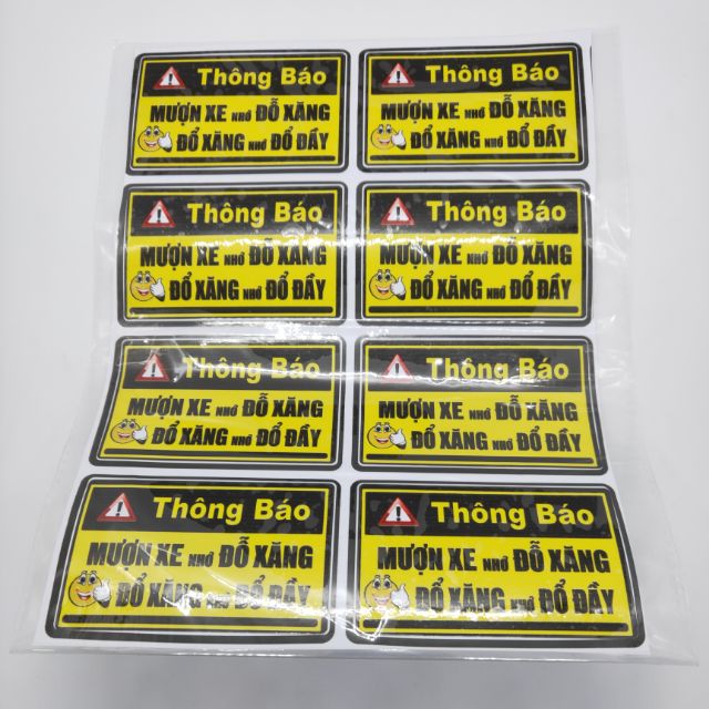 Tem cảnh báo nhác nhở