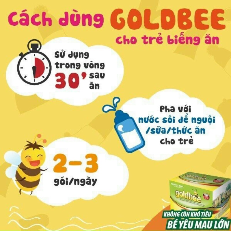 ✅[Chính hãng date mới 3/2025] Cốm vi sinh GOLDBEE kích thích tiêu hoá, giúp ăn ngon sp của Viện Pasteur- Bộ y tế