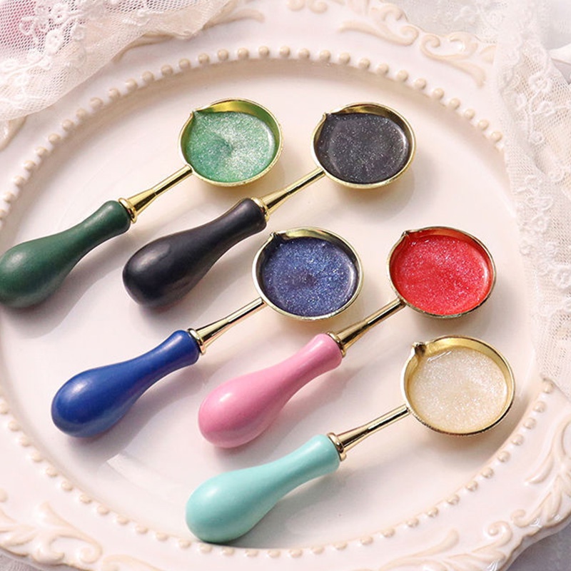 Muỗng Nhỏ Múc Sáp Nhiều Màu Phong Cách Retro