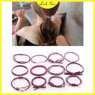 HỘP 12 CHIẾC CHUN BUỘC TÓC SIÊU ĐẸP N