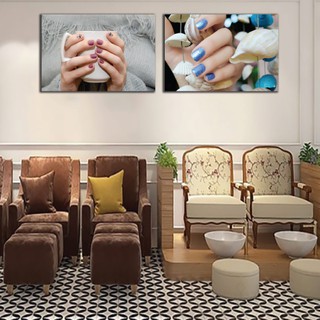 Tranh dán tường trang trí tiệm spa, nail, sơn móng, tranh trang trí tiệm spa, tóc, phòng thẩm mỹ, tóc dán tường