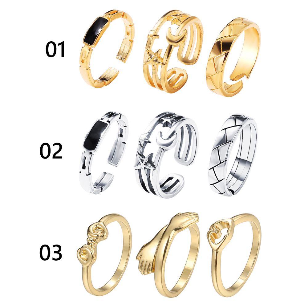 MELODG Set Nhẫn Đeo Giữa Ngón Tay Theo Phong Cách Du Mục