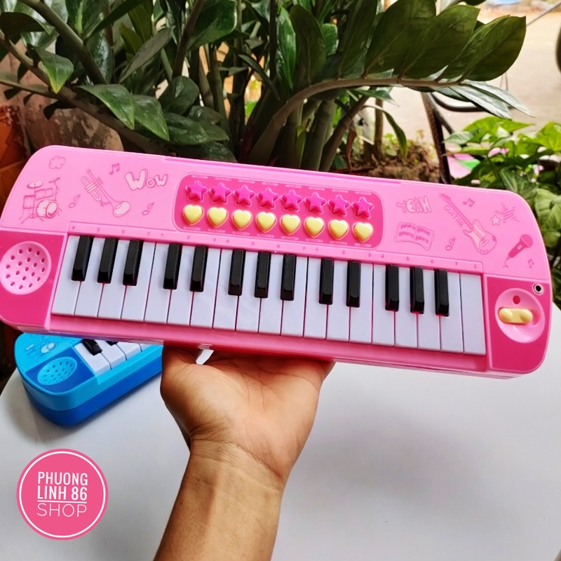 Đàn piano cho bé kèm mic đồ chơi có nhạc shop Phương Linh 86 D34