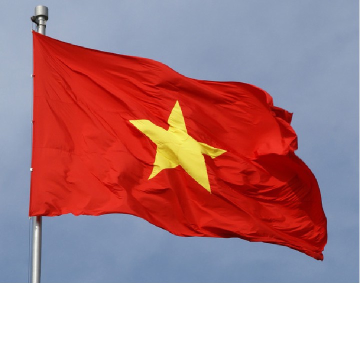 01 lá cờ tổ quốc treo gia đình, cờ đỏ sao vàng size 70x105cm vải Ka-tê