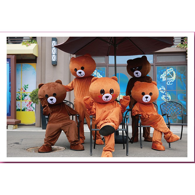 [Hàng có sẵn] Mascot gấu Brown - gấu lầy tik tok cao cấp