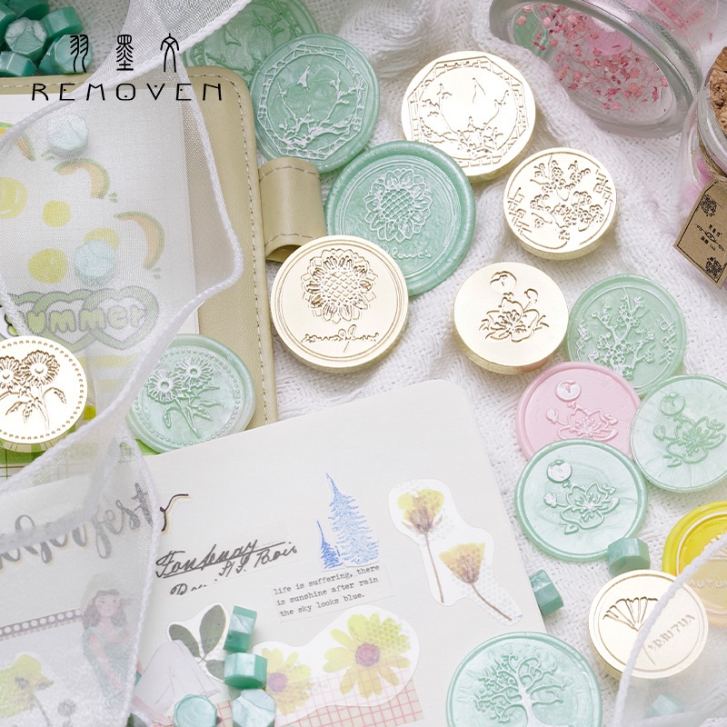 Con Dấu Đóng Sáp Niêm Phong Thiệp Mời Đám Cưới Hình Cây Sự Sống Kiểu Retro