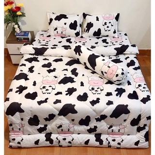 Bộ Gra , gối , Chăn Phao Bò Sữa