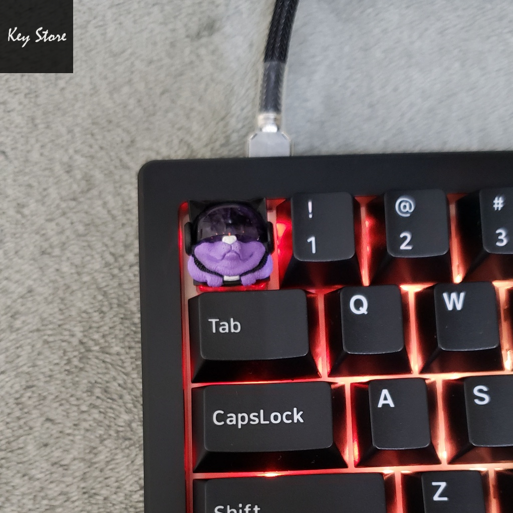 Nút bàn phím cơ artisan keycap sirius màu tím violet